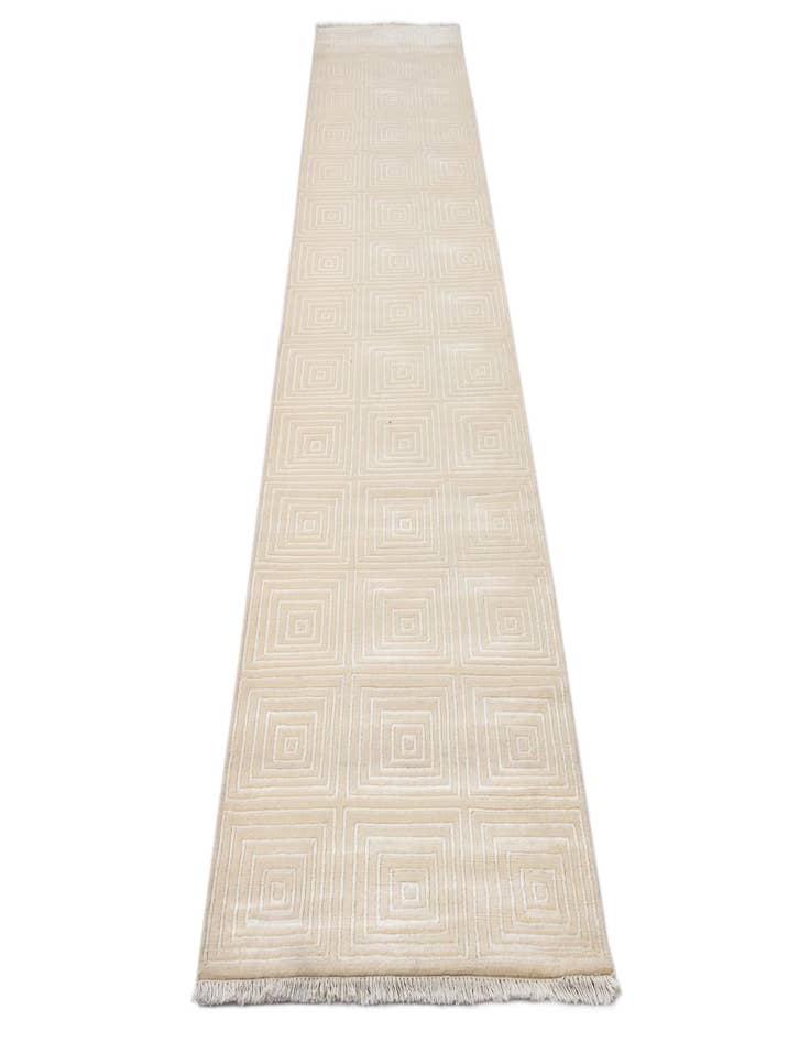 Detail image of  2' 7 x 13'  Hand Knotted Darya Wool Runner Rug