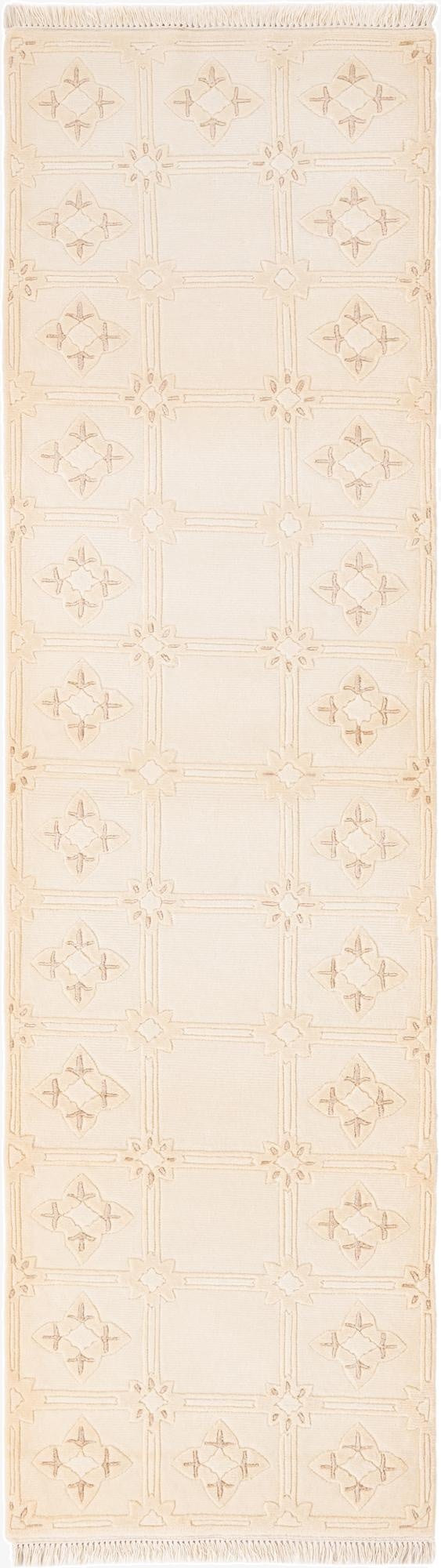  2' 8 x 9' 5  Hand Knotted Darya Wool Runner Rug