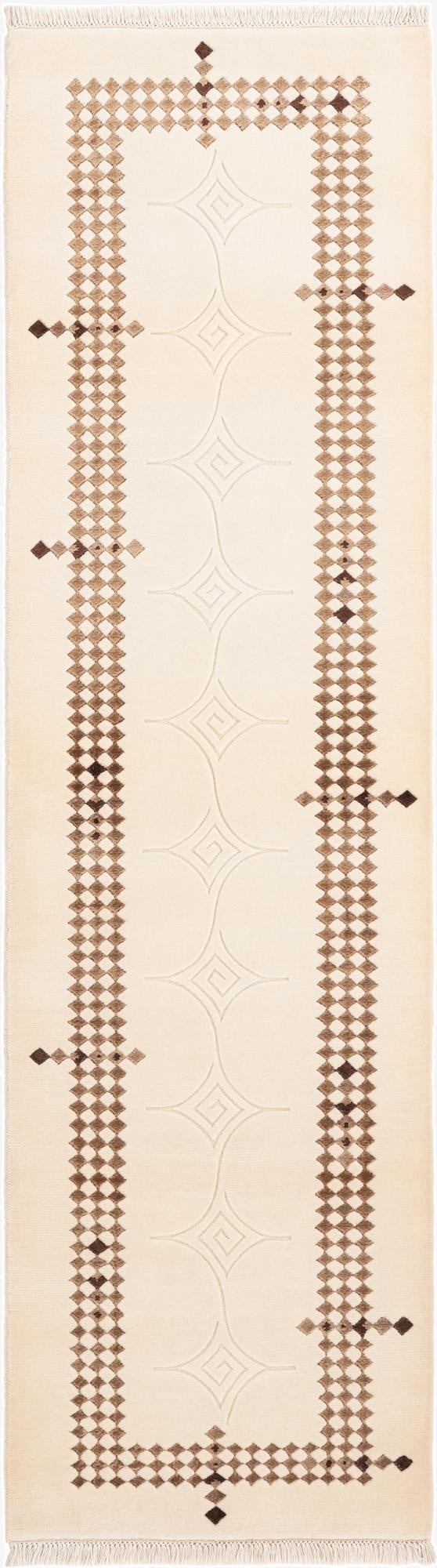  2' 9 x 9' 7  Hand Knotted Darya Wool Runner Rug