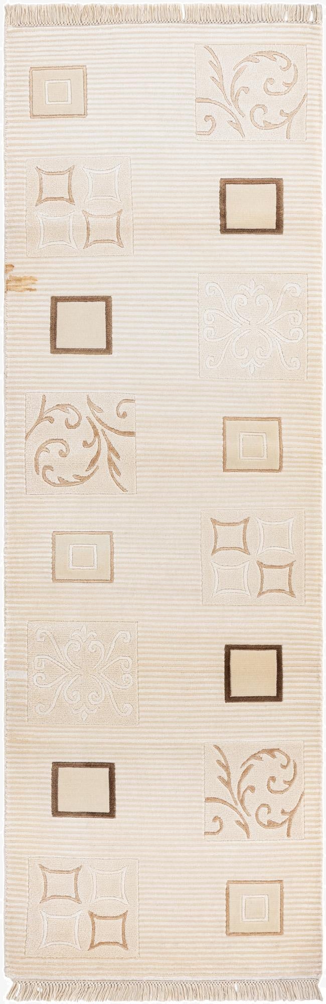  2' 9 x 8' 6  Hand Knotted Darya Wool Runner Rug