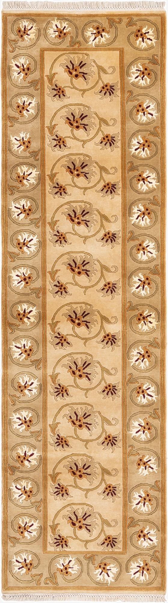  2' 8 x 9' 9  Hand Knotted Darya Wool Runner Rug