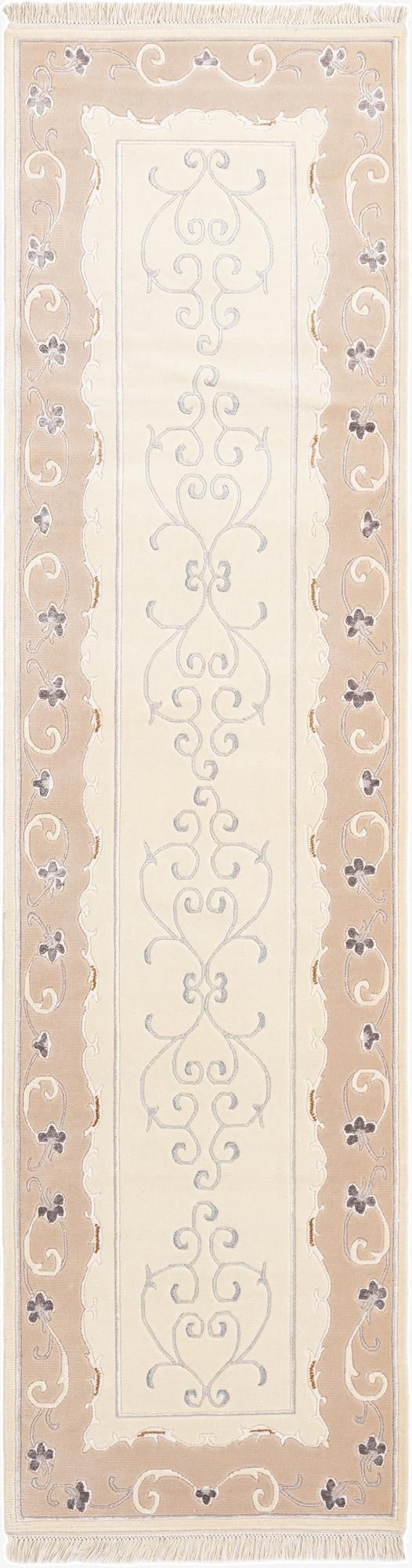 2' 8 x 10'  Hand Knotted Darya Wool Runner Rug