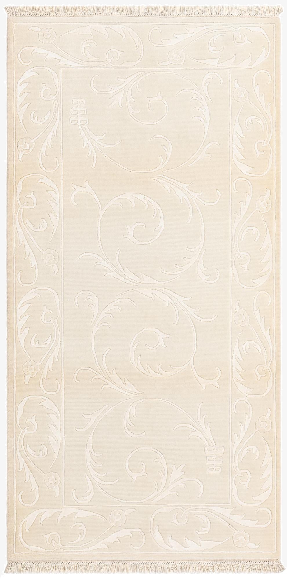  3' 4 x 6' 8  Hand Knotted Darya Wool Runner Rug