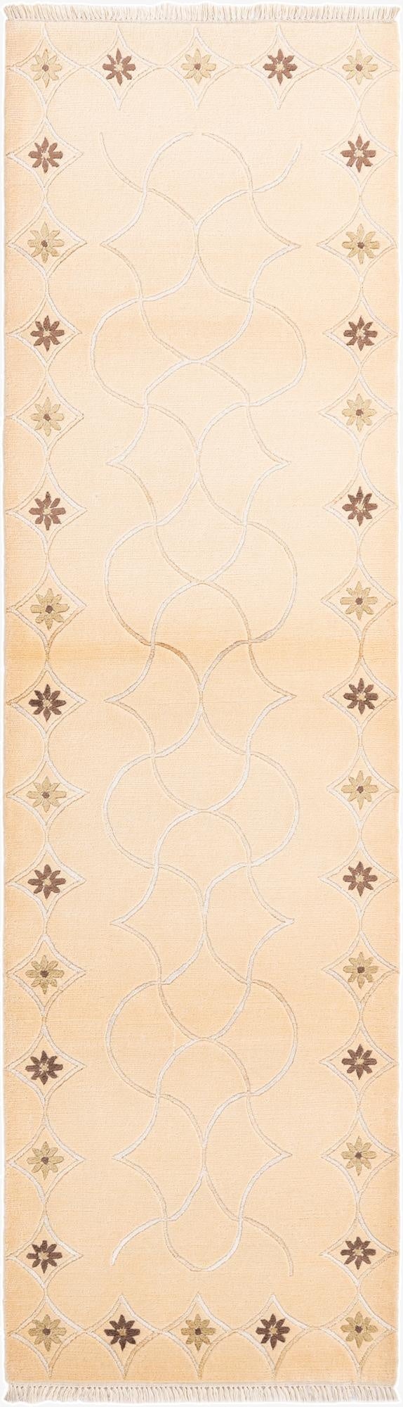  2' 7 x 9' 10  Hand Knotted Darya Wool Runner Rug