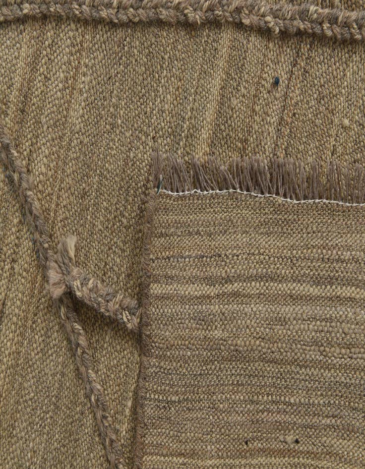 Detail image of  4' 6 x 9' 10  Hand Woven Kilim Modern Wool Runner Rug
