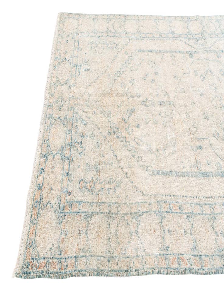 Detail image of  3' 10 x 8' 3  Hand Knotted Moroccan Wool Runner Rug