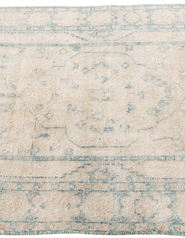 Detail image of  3' 10 x 8' 3  Hand Knotted Moroccan Wool Runner Rug