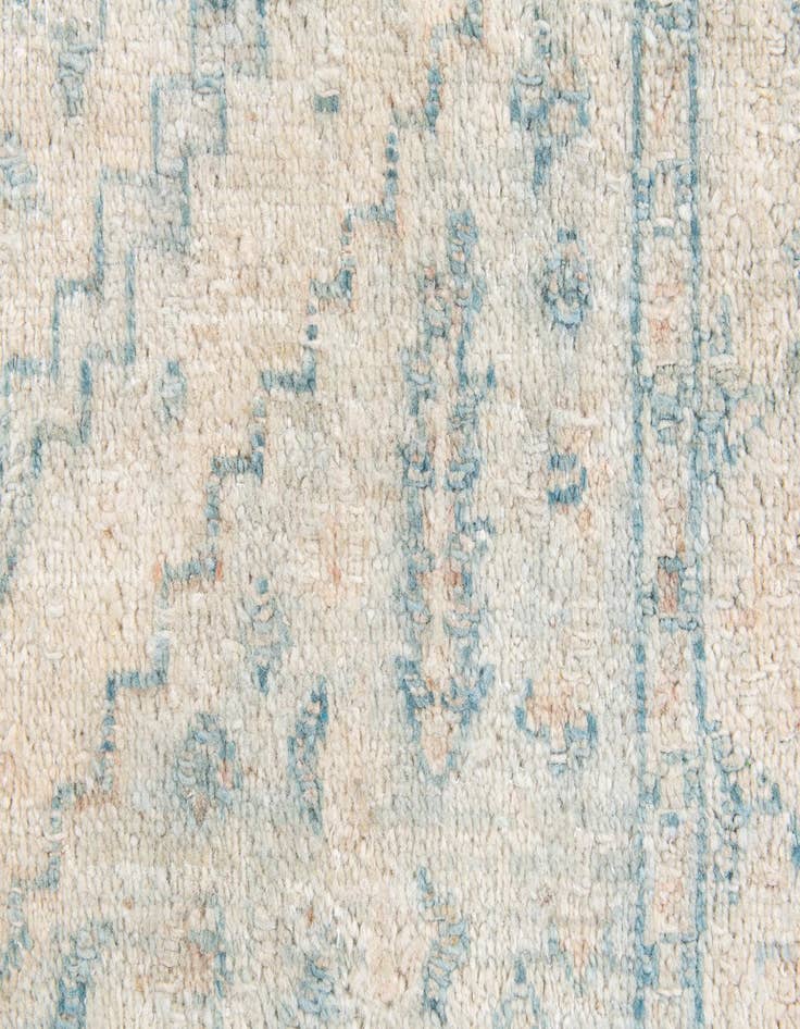 Detail image of  3' 10 x 8' 3  Hand Knotted Moroccan Wool Runner Rug
