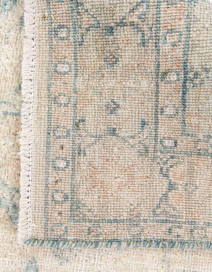 Detail image of  3' 10 x 8' 3  Hand Knotted Moroccan Wool Runner Rug