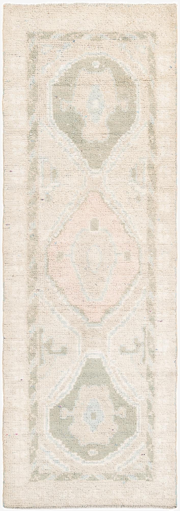  3' x 8' 9  Hand Knotted Moroccan Wool Runner Rug