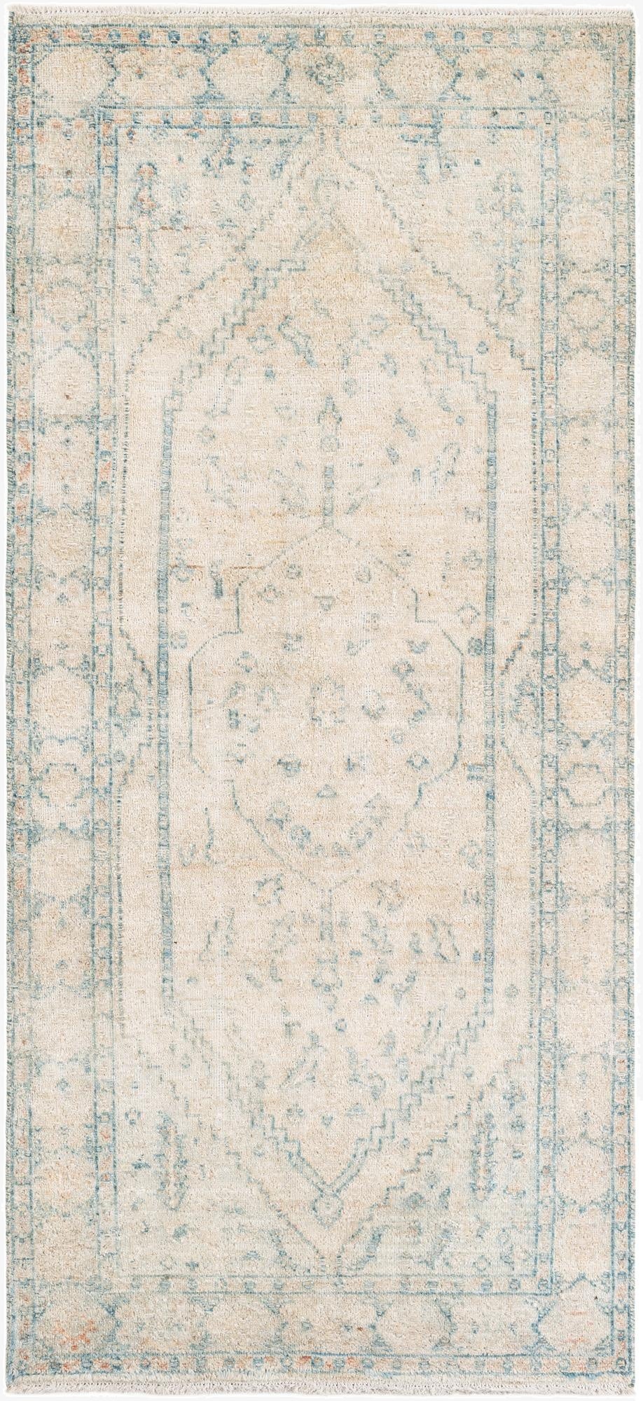  3' 10 x 8' 3  Hand Knotted Moroccan Wool Runner Rug