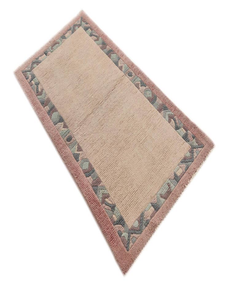 Detail image of  2' 4 x 4' 6  Hand Knotted Nepal Wool Runner Rug