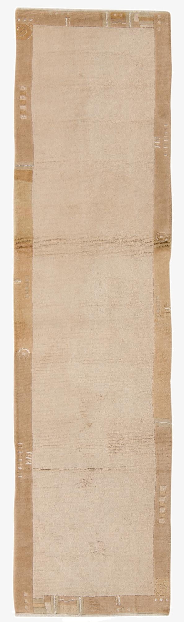  2' 7 x 9' 7  Hand Knotted Nepal Wool Runner Rug