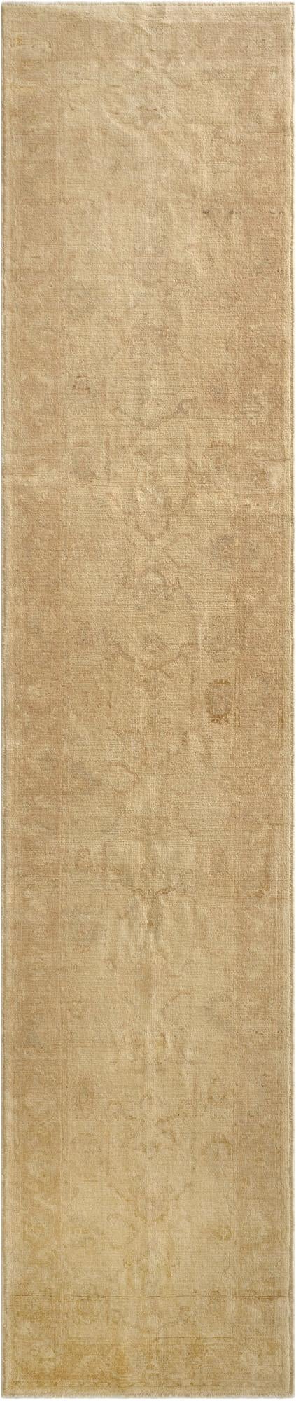  2' 9 x 12' 11  Hand Knotted Oushak Wool Runner Rug