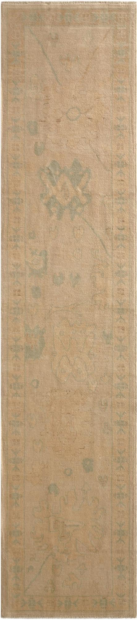  2' 8 x 11' 11  Hand Knotted Oushak Wool Runner Rug