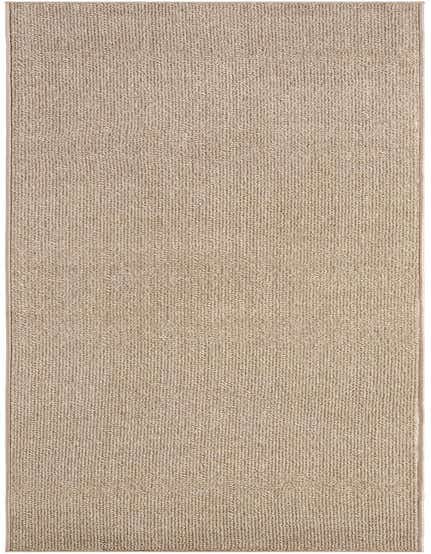 A 12 ft runner rug in a solid ivory/cream color with a flat weave texture, suitable for hallways or patios.