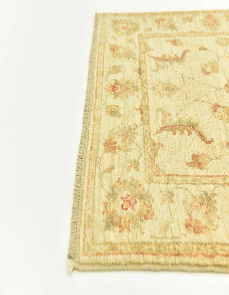 Detail image of  2' 7 x 6' 6  Hand Knotted Peshawar Ziegler Runner Rug