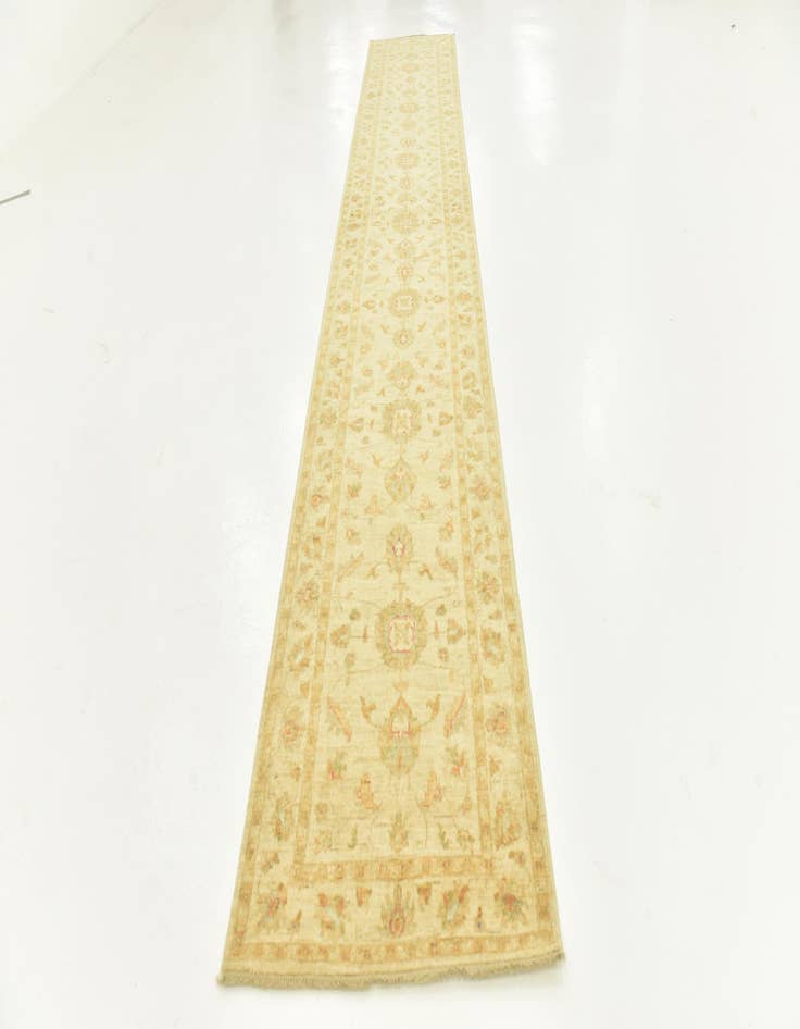 Detail image of  2' 8 x 16' 5  Hand Knotted Peshawar Ziegler Runner Rug