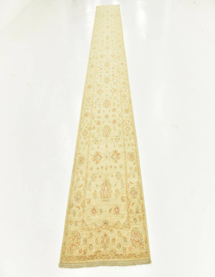 Detail image of  2' 8 x 16' 1  Hand Knotted Peshawar Ziegler Runner Rug