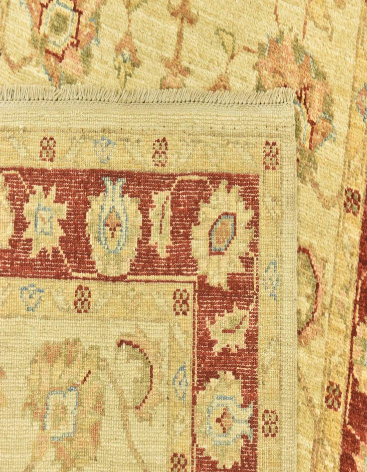 Detail image of  2' 9 x 11' 1  Hand Knotted Peshawar Ziegler Runner Rug