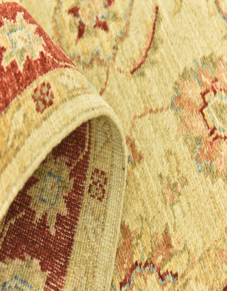 Detail image of  2' 9 x 11' 1  Hand Knotted Peshawar Ziegler Runner Rug