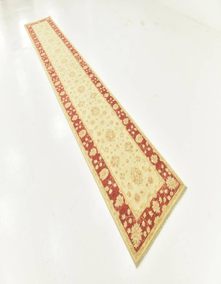 Detail image of  2' 7 x 16' 1  Hand Knotted Peshawar Ziegler Runner Rug