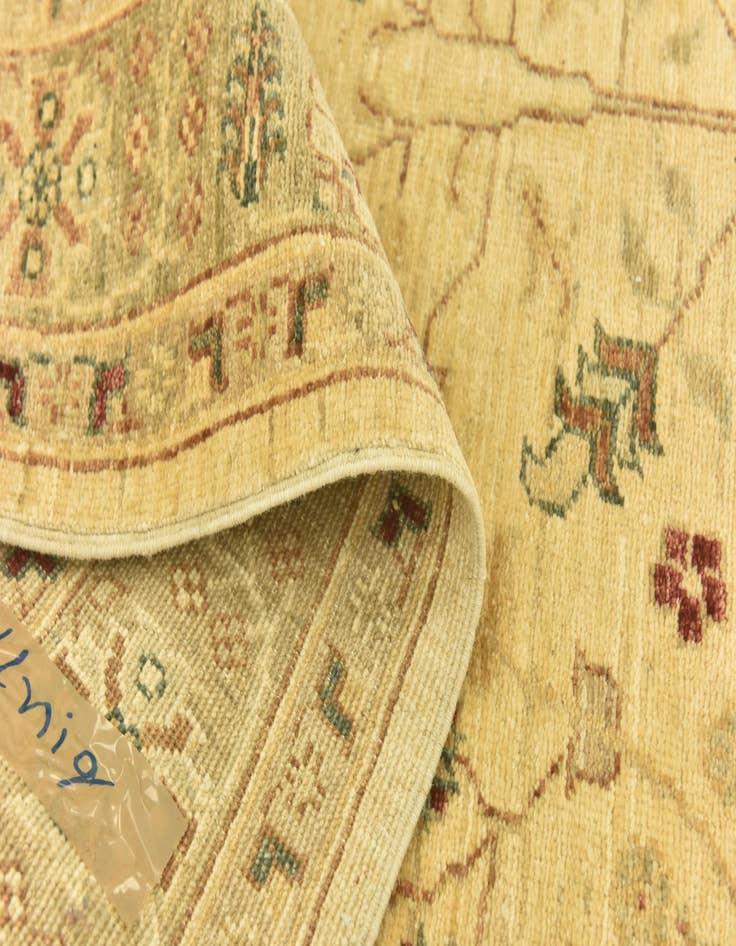Detail image of  4' 4 x 17' 5  Hand Knotted Peshawar Ziegler Runner Rug