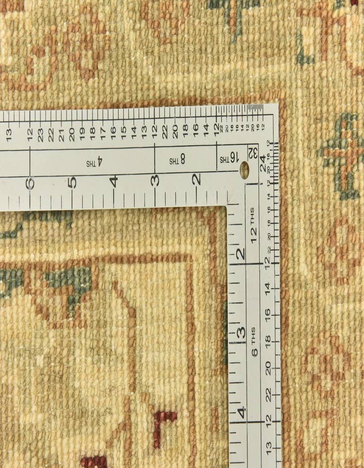 Detail image of  4' 4 x 17' 5  Hand Knotted Peshawar Ziegler Runner Rug