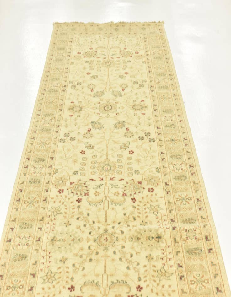 Detail image of  4' 4 x 17' 5  Hand Knotted Peshawar Ziegler Runner Rug