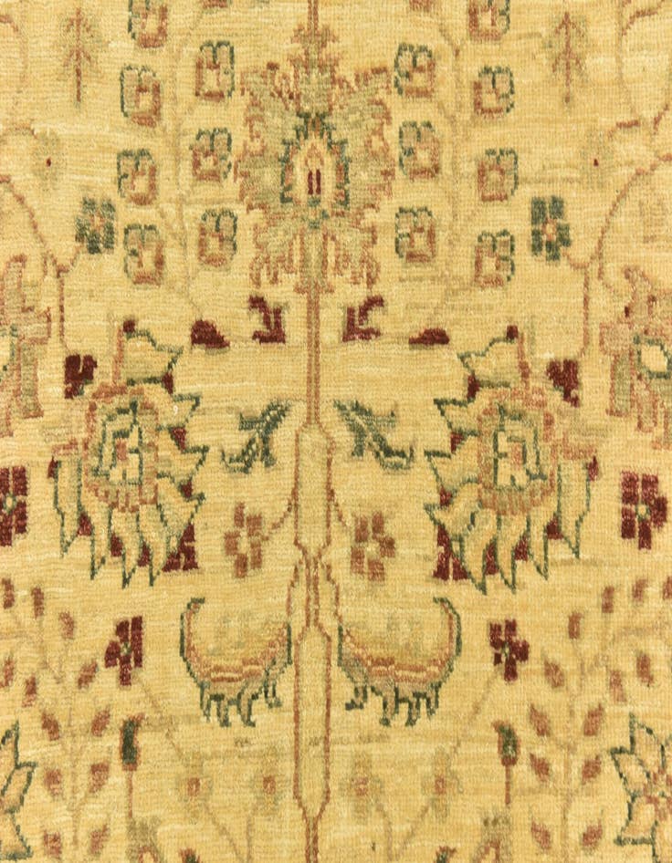 Detail image of  4' 4 x 17' 5  Hand Knotted Peshawar Ziegler Runner Rug