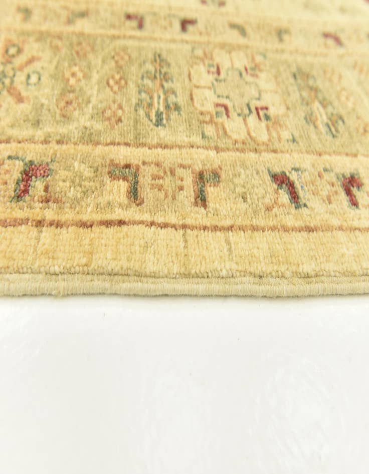 Detail image of  4' 4 x 17' 5  Hand Knotted Peshawar Ziegler Runner Rug