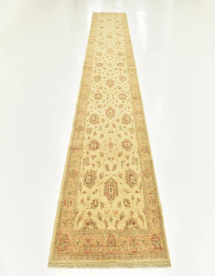 Detail image of  4' x 16' 2  Hand Knotted Peshawar Ziegler Runner Rug