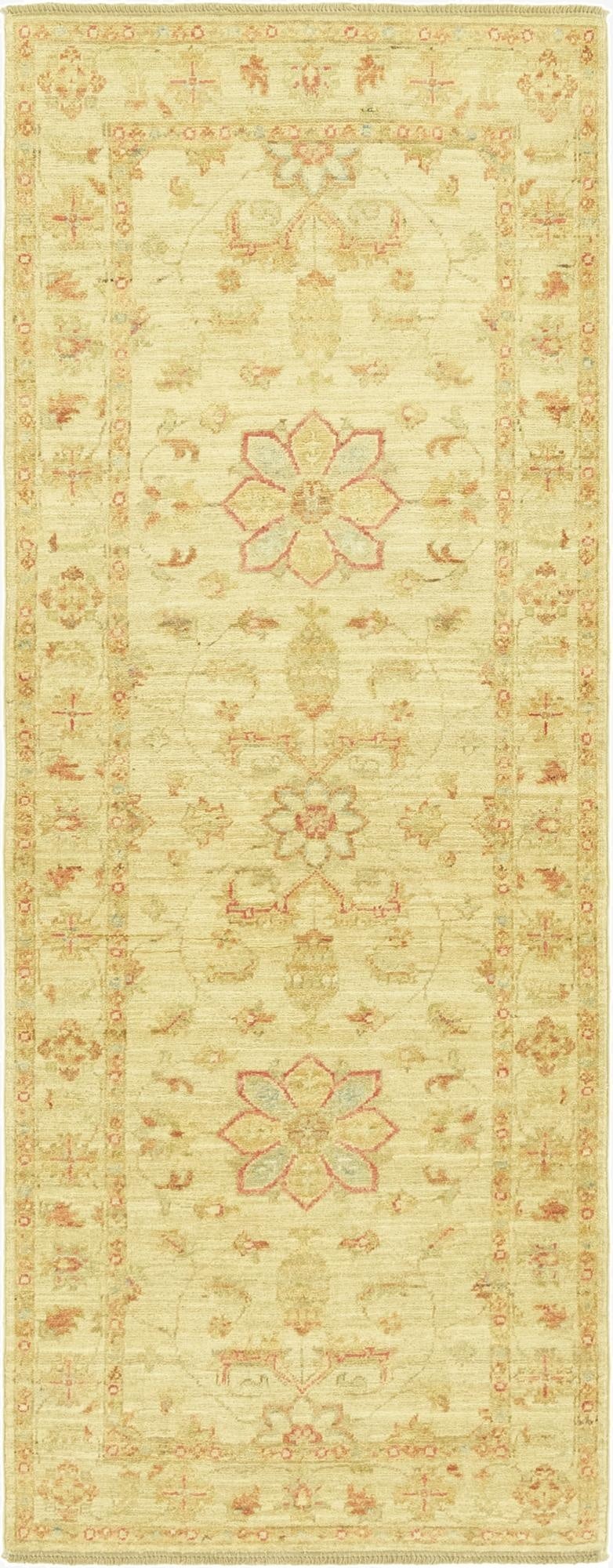  2' 5 x 6' 6  Hand Knotted Peshawar Ziegler Runner Rug