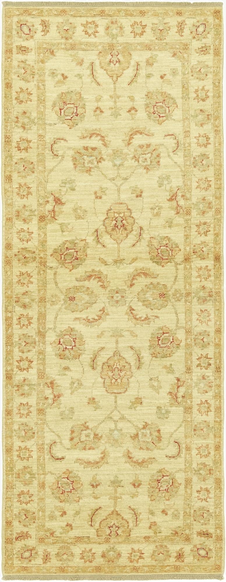  2' 6 x 6' 8  Hand Knotted Peshawar Ziegler Runner Rug