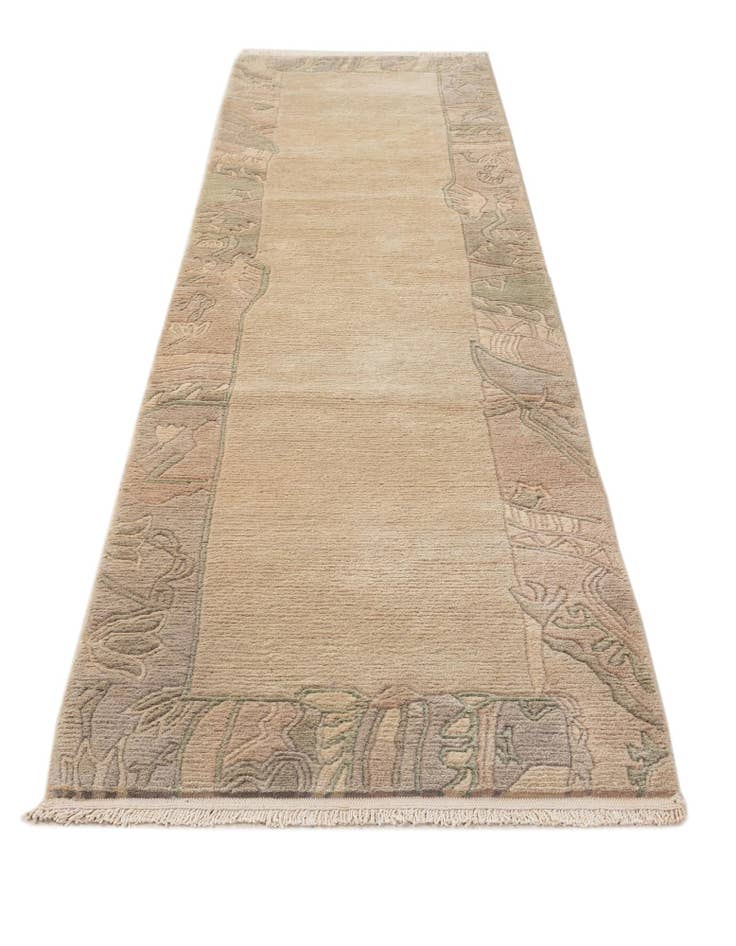 Detail image of  2' 7 x 11'  Hand Knotted Tibet Wool Runner Rug