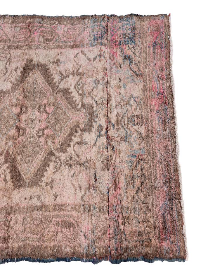 Detail image of  2' 4 x 4' 6  Hand Knotted Ultra Vintage Persian Wool Runner Rug