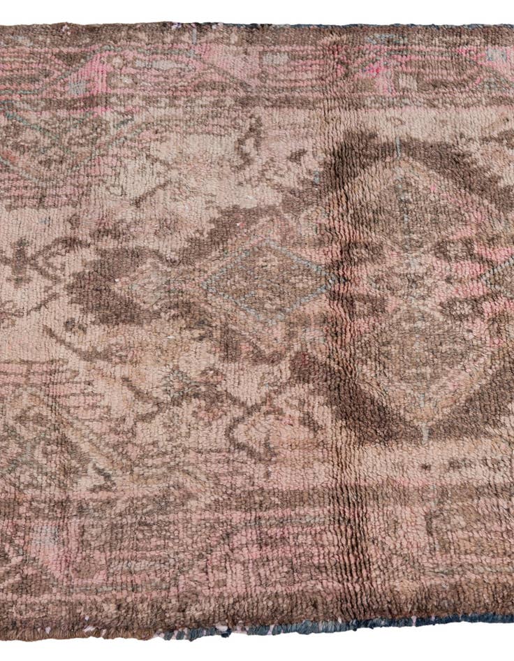 Detail image of  2' 4 x 4' 6  Hand Knotted Ultra Vintage Persian Wool Runner Rug