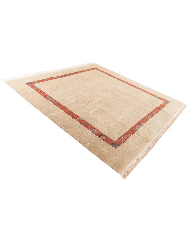 Detail image of  7' 2 x 7' 3  Hand Knotted Tibet Wool Square Rug