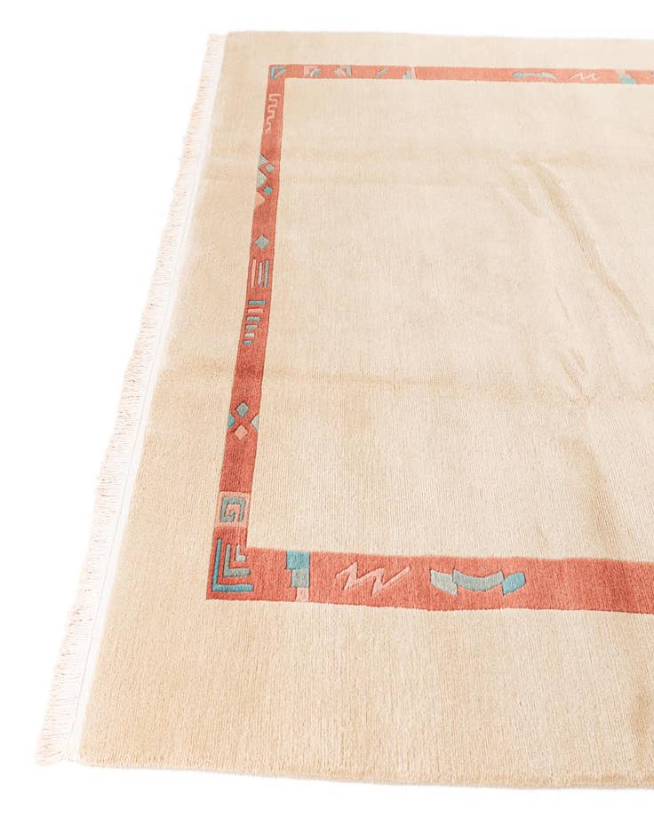 Detail image of  7' 2 x 7' 3  Hand Knotted Tibet Wool Square Rug