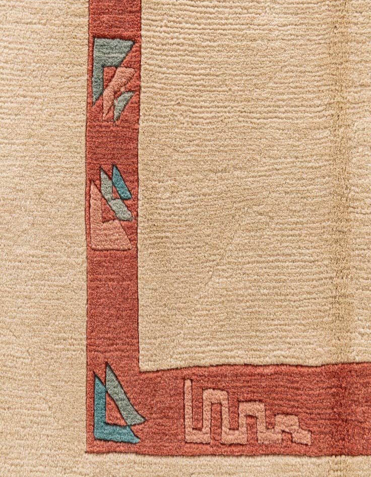 Detail image of  7' 2 x 7' 3  Hand Knotted Tibet Wool Square Rug