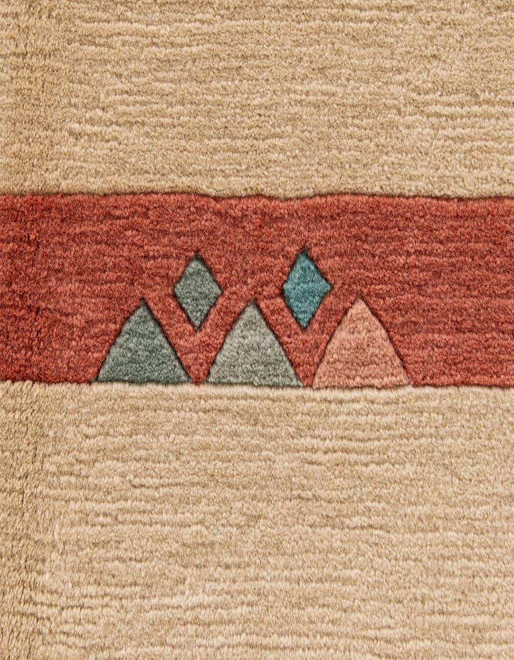 Detail image of  7' 2 x 7' 3  Hand Knotted Tibet Wool Square Rug