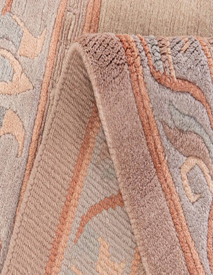 Detail image of  7' 6 x 7' 7  Hand Knotted Tibet Wool Square Rug