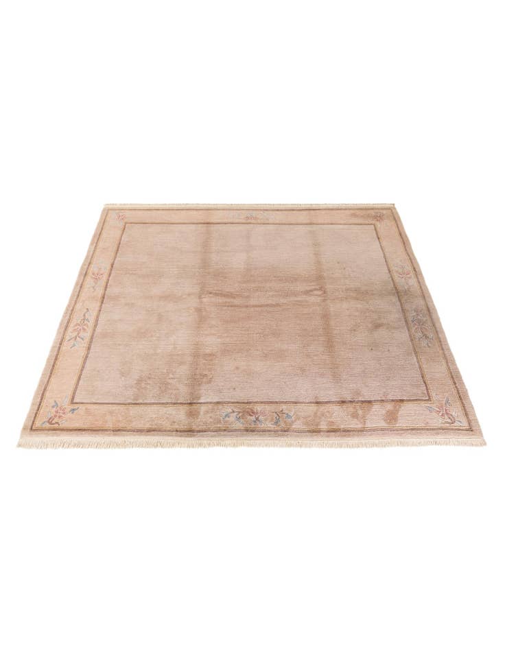 Detail image of  8' x 8' 5  Hand Knotted Tibet Wool Square Rug