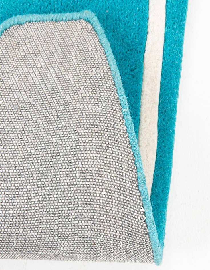 Detail image of  2' x 8' 9 SurfBoard Wool Freeform Rug