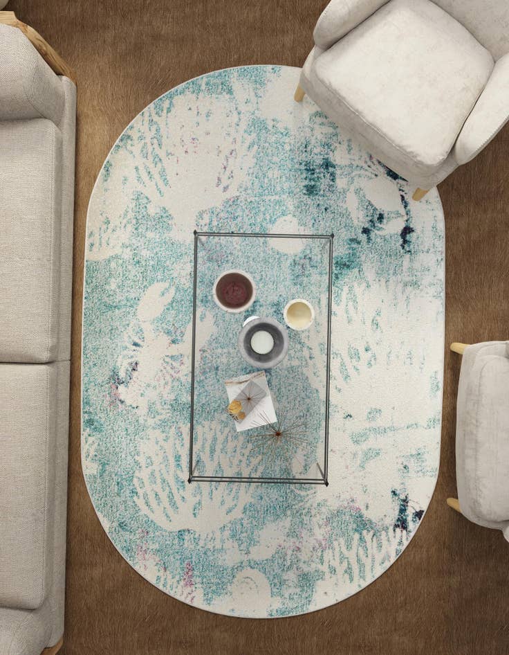 Detail image of  5' x 8'  Washable Amalfi Oval Rug