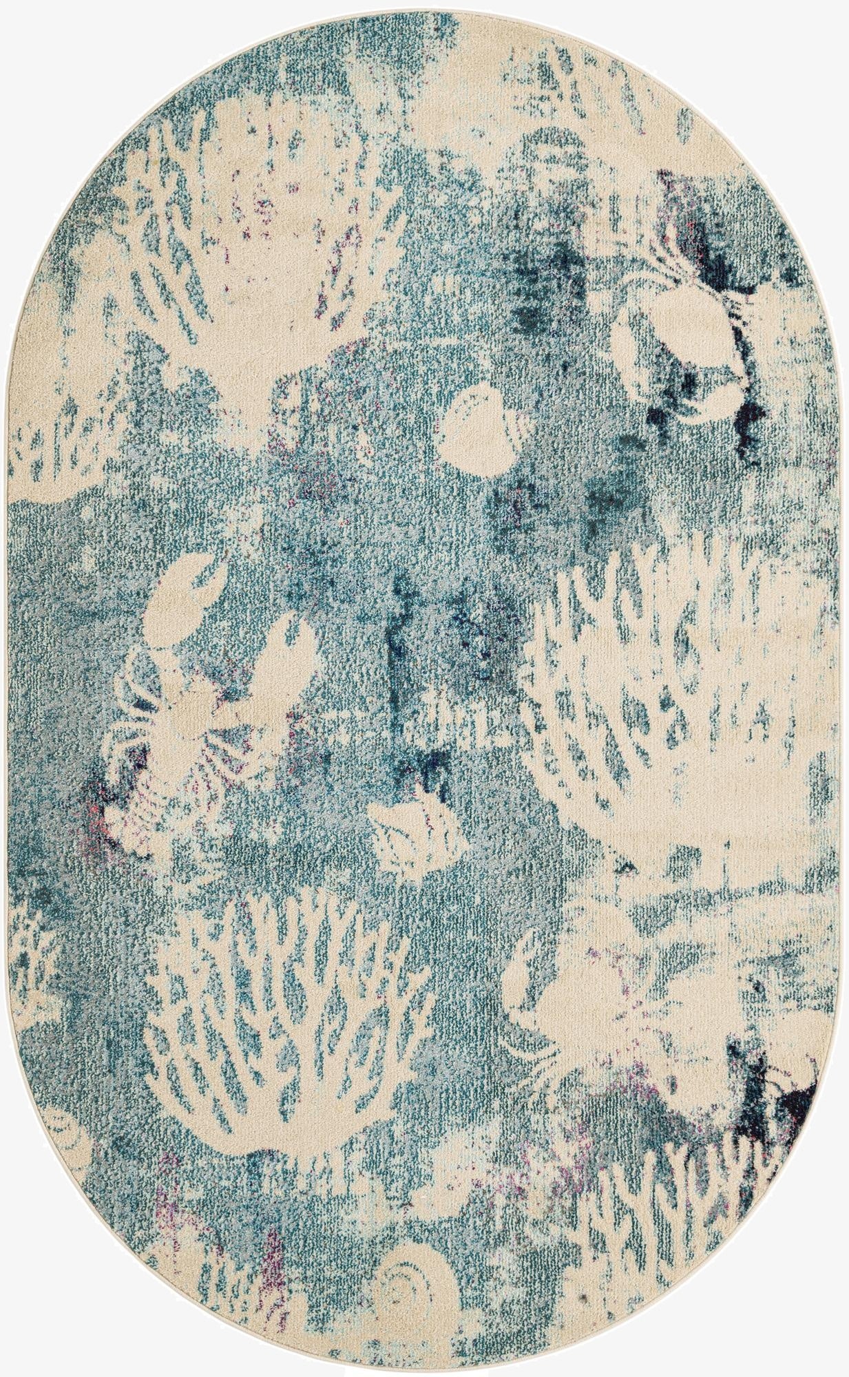  5' x 8'  Washable Amalfi Oval Rug