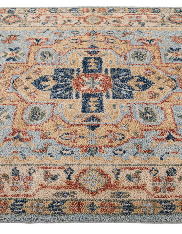 Detail image of  5' 1 x 8' 3  Hand Knotted Agra Wool Rug