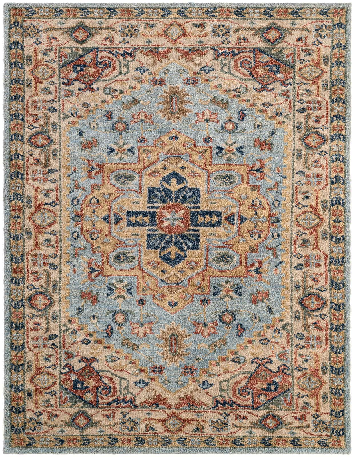 Primary image  5' 1 x 8' 3  Hand Knotted Agra Wool Rug