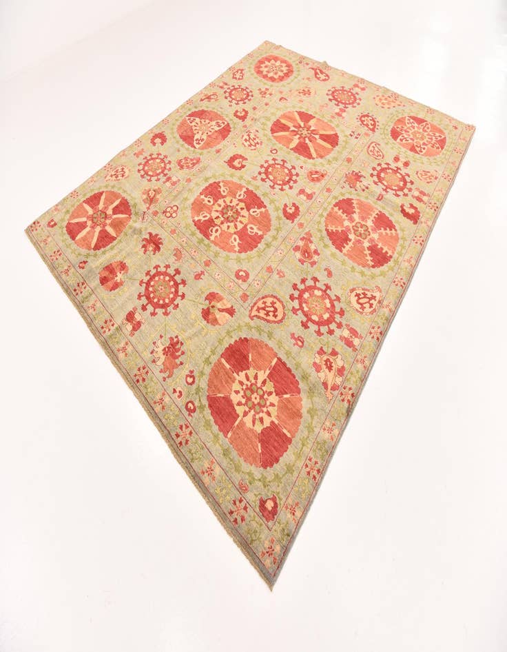 Detail image of  8' 1 x 9' 10  Hand Knotted Ariana Ziegler Oriental Rug