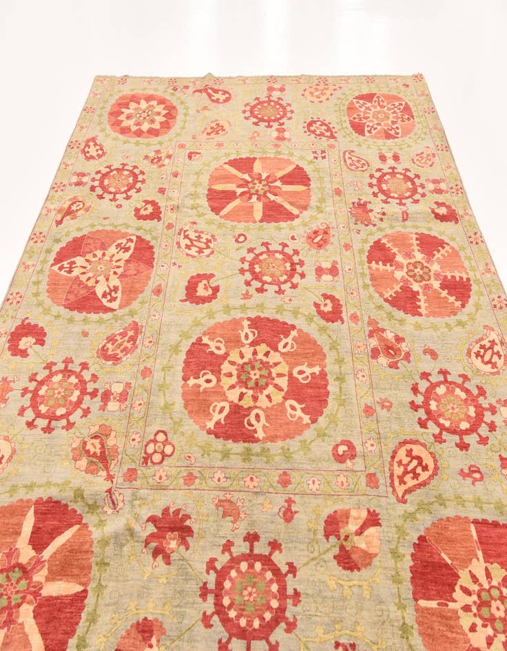 Detail image of  8' 1 x 9' 10  Hand Knotted Ariana Ziegler Oriental Rug